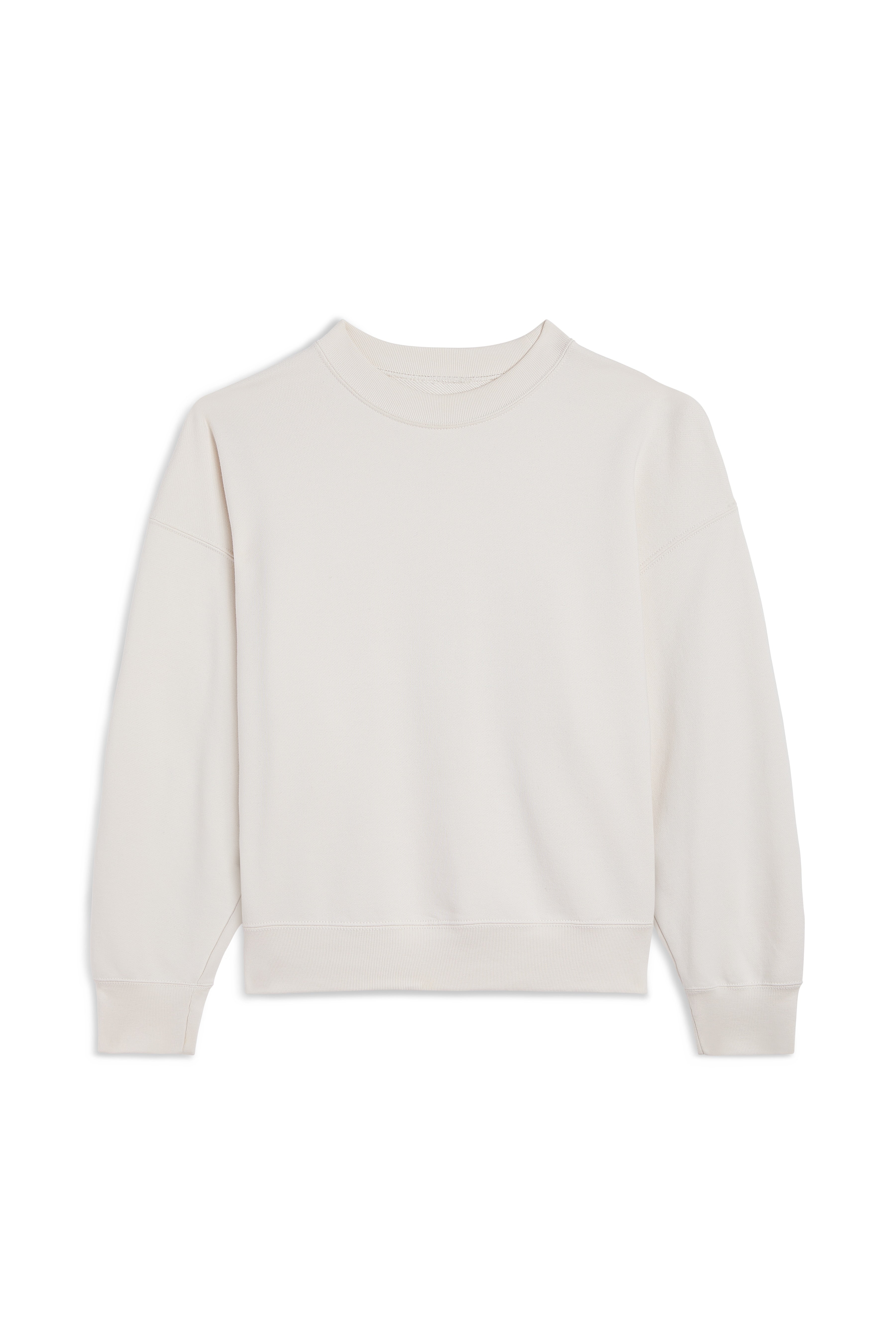 Suede Patch Loose Fit Crewneck