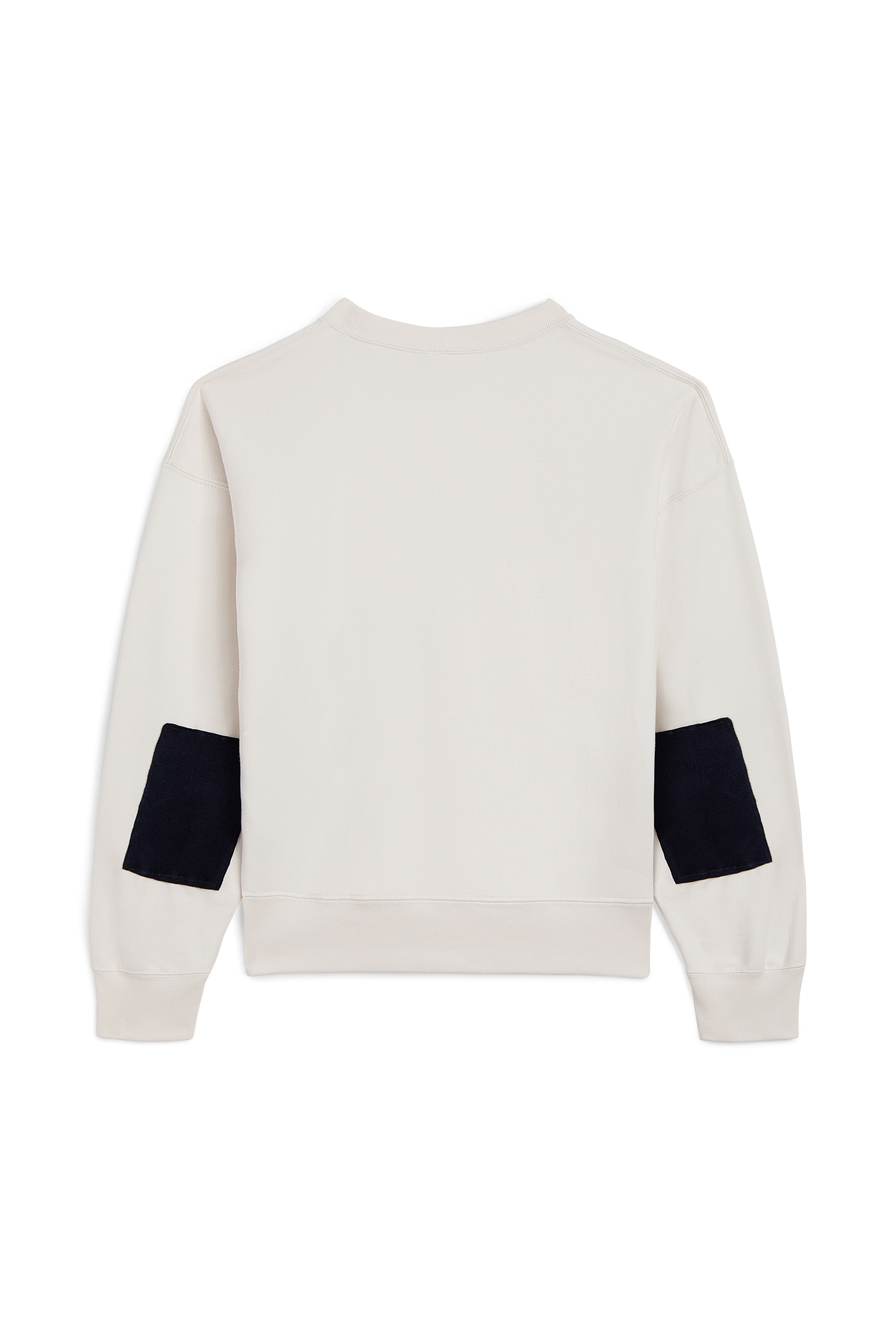 Suede Patch Loose Fit Crewneck